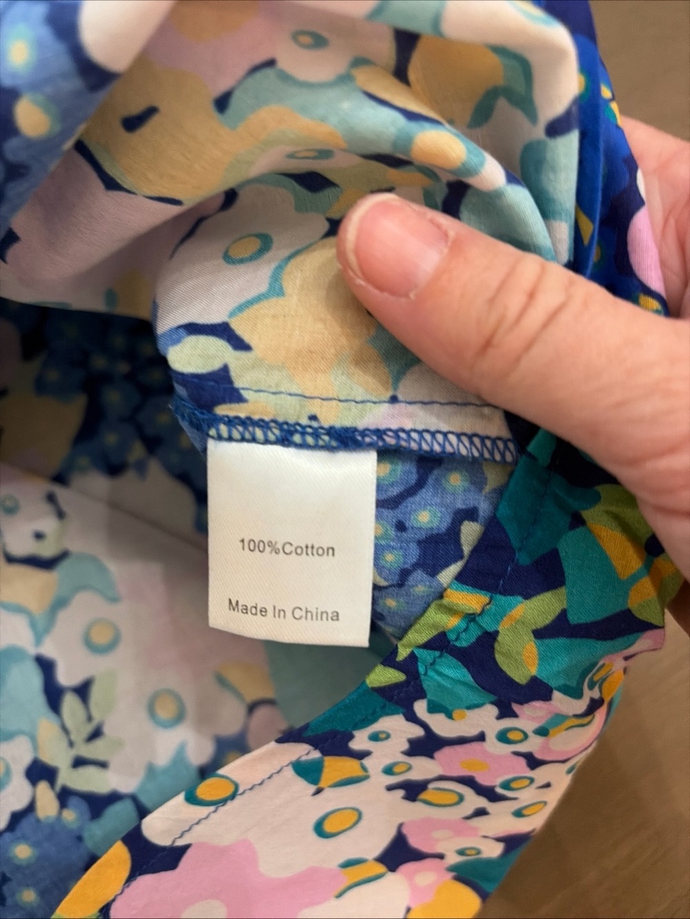 Tuckernuck Blue Floral Ruffle-Collared pullover shirt - Picture 10 of 10